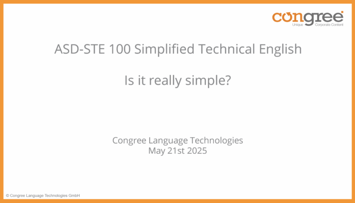 ASD-STE 100 Simplified Technical English – Is it really simple?